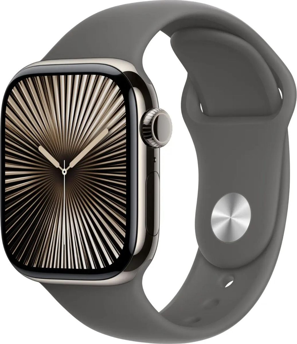 Смарт-часы Apple Watch Series 10 A3001,  42мм,  серый/титан [mwxe3zp/a]